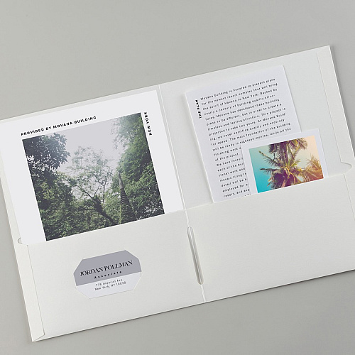 Avery&reg; Letter Pocket Folder 8 1/2" x 11" - 40 Sheets Capacity - 2 Internal Pocket(s) - Embossed Paper - White - Embossed - 25/Box - 5 / Carton (47991CT)