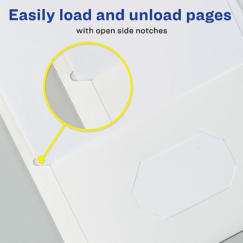 Avery&reg; Letter Pocket Folder 8 1/2" x 11" - 40 Sheets Capacity - 2 Internal Pocket(s) - Embossed Paper - White - Embossed - 25/Box - 5 / Carton (47991CT)
