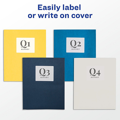 Avery&reg; Letter Pocket Folder 8 1/2" x 11" - 40 Sheets Capacity - 2 Internal Pocket(s) - Embossed Paper - Yellow - Embossed - 25/Box - 5 / Carton (47992CT)