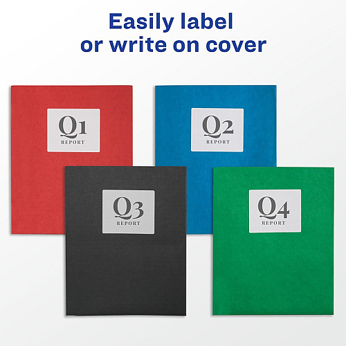 Avery&reg; Letter Pocket Folder 8 1/2" x 11" - 40 Sheets Capacity - 2 Internal Pocket(s) - Embossed Paper - Assorted - Embossed - 25/Box - 5 / Carton (47993CT)