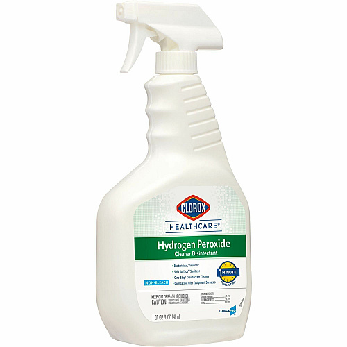 Clorox Healthcare Hydrogen Peroxide Cleaner Disinfectant Spray 32 fl oz (1 quart) - Recommended For: Odor Remover - Disinfectant, Non-corrosive, Virucidal, Anti-bacterial - Clear - 1 Each (30828)