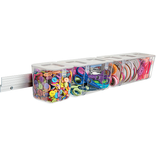 Deflecto Stackable Caddy Organizer Multi-Pack Bundle 17.30" Height x 16" Width x 11" Depth - Floor - White - 1 Set (329003BB)