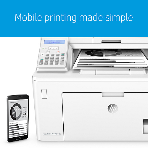 HP LaserJet Pro M227fdn Laser Multifunction Printer - Monochrome Copier/Fax/Printer/Scanner - 30 ppm Mono Print - 1200 x 1200 dpi Print - Automatic Duplex Print - Up to 30000 Pages Monthly - 250 sheets Input - Color Scanner - 1200 dpi Optical Sca (G3Q79A)