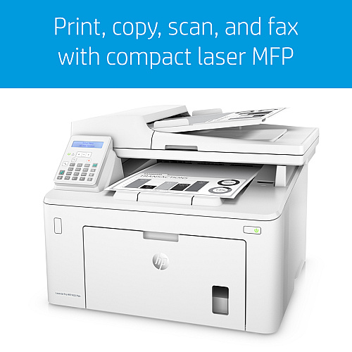 HP LaserJet Pro M227fdn Laser Multifunction Printer - Monochrome Copier/Fax/Printer/Scanner - 30 ppm Mono Print - 1200 x 1200 dpi Print - Automatic Duplex Print - Up to 30000 Pages Monthly - 250 sheets Input - Color Scanner - 1200 dpi Optical Sca (G3Q79A)
