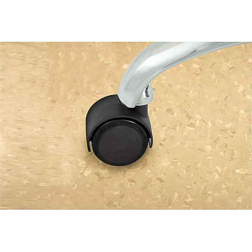 Master Caster Duet Noiseless Chair Mat Casters 2" Diameter - 110 lb Load Capacity - Polyurethane - Matte Black - 5 / Set (64328)