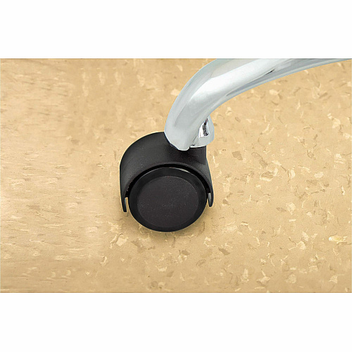 Master Caster Duet Noiseless Chair Mat Casters 2" Diameter - 110 lb Load Capacity - Polyurethane - Matte Black - 5 / Set (64328)