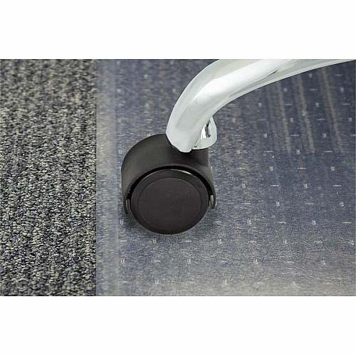Master Caster Duet Noiseless Chair Mat Casters 2" Diameter - 110 lb Load Capacity - Polyurethane - Matte Black - 5 / Set (64328)