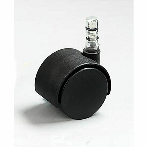 Master Caster Duet Noiseless Chair Mat Casters 2" Diameter - 110 lb Load Capacity - Nylon - Matte Black - 5 / Set (64330)