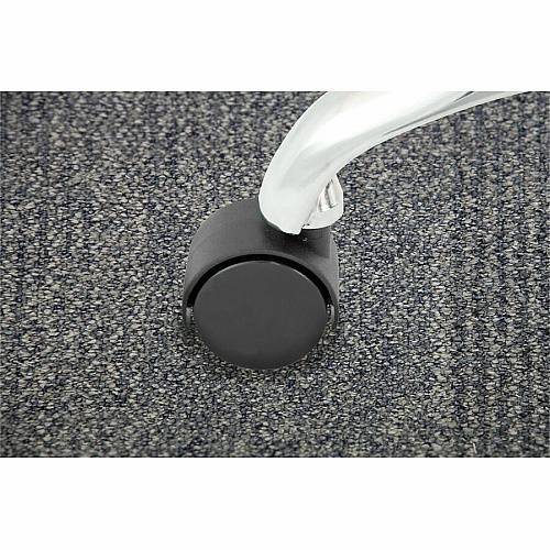 Master Caster Duet Noiseless Chair Mat Casters 2" Diameter - 110 lb Load Capacity - Nylon - Matte Black - 5 / Set (64330)