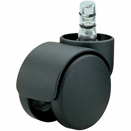 Master Caster Futura Noiseless Carpet Casters 2.19" Diameter - 120 lb Load Capacity - Nylon - Matte Black - 5 / Set (94630)