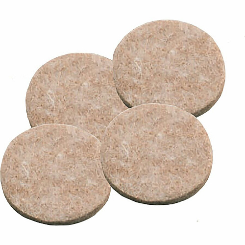 Scratch Guard Self-Adhesive Felt Circles Circle - Self-adhesive - Beige - Polyester Felt - 8/Pack (88497)