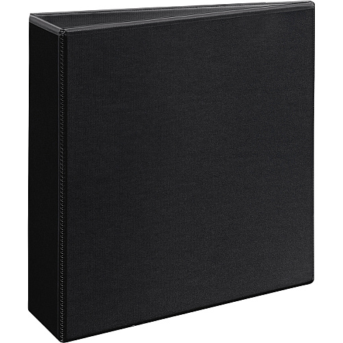 Avery&reg; Durable View Binders - EZD Rings 3" Binder Capacity - Letter - 8 1/2" x 11" Sheet Size - 670 Sheet Capacity - 3 Ring(s) - Fastener(s): D-Ring - Pocket(s): 4, Internal - Poly - Black - Recycled - Easy Insert Spine, Exposed Rivet, Gap-f (09700BD)