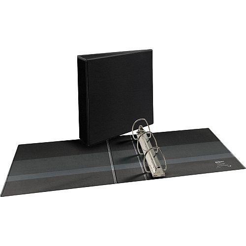 Avery&reg; Durable View Binders - EZD Rings 3" Binder Capacity - Letter - 8 1/2" x 11" Sheet Size - 670 Sheet Capacity - 3 Ring(s) - Fastener(s): D-Ring - Pocket(s): 4, Internal - Poly - Black - Recycled - Easy Insert Spine, Exposed Rivet, Gap-f (09700BD)