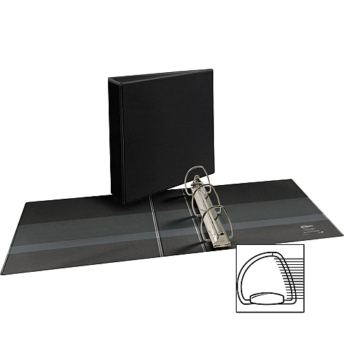 Avery&reg; Durable View Binders - EZD Rings 3" Binder Capacity - Letter - 8 1/2" x 11" Sheet Size - 670 Sheet Capacity - 3 Ring(s) - Fastener(s): D-Ring - Pocket(s): 4, Internal - Poly - Black - Recycled - Easy Insert Spine, Exposed Rivet, Gap-f (09700BD)