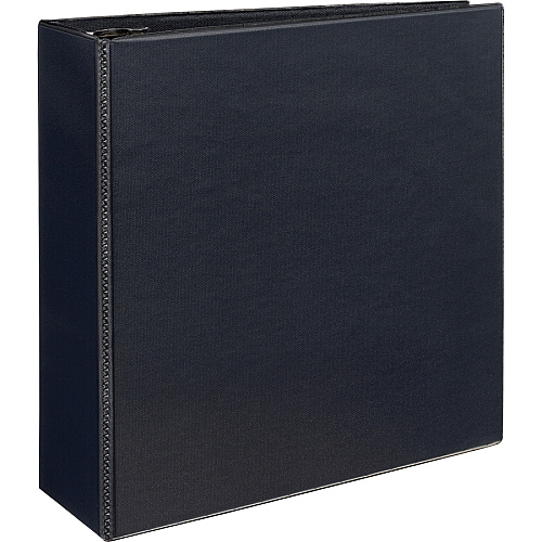 Avery&reg; Durable View Binders - EZD Rings 4" Binder Capacity - Letter - 8 1/2" x 11" Sheet Size - 780 Sheet Capacity - 3 Ring(s) - Fastener(s): D-Ring - Pocket(s): 4, Internal - Poly - Black - Recycled - Easy Insert Spine, Exposed Rivet, Gap-f (09800BD)