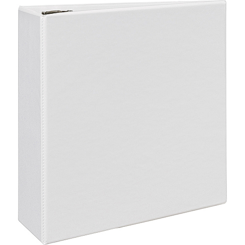 Avery&reg; Durable View Binders - EZD Rings 4" Binder Capacity - Letter - 8 1/2" x 11" Sheet Size - 780 Sheet Capacity - 3 Ring(s) - Fastener(s): D-Ring - Pocket(s): 4, Internal - Poly - White - Recycled - Easy Insert Spine, Exposed Rivet, Gap-f (09801BD)