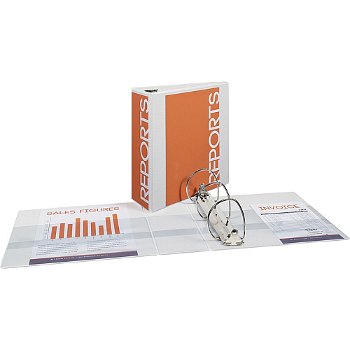 Avery&reg; Durable View Binders - EZD Rings 4" Binder Capacity - Letter - 8 1/2" x 11" Sheet Size - 780 Sheet Capacity - 3 Ring(s) - Fastener(s): D-Ring - Pocket(s): 4, Internal - Poly - White - Recycled - Easy Insert Spine, Exposed Rivet, Gap-f (09801BD)