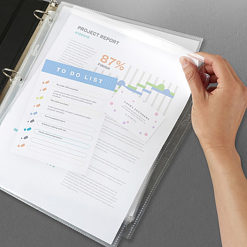 Avery&reg; Secure Top Sheet Protectors For Letter 8 1/2" x 11" Sheet - 3 x Holes - Ring Binder - Top Loading - Clear - Polypropylene - 25/Pack - 3 / Bundle (76000BD)
