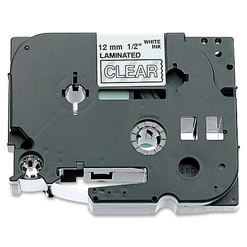 Brother P-touch TZe Laminated Tape Cartridges x 1/2" Width - White, Clear - Water Resistant - Laminated - Grease Resistant, Grime Resistant, Temperature Resistant - 2 / Bundle (TZE135BD)