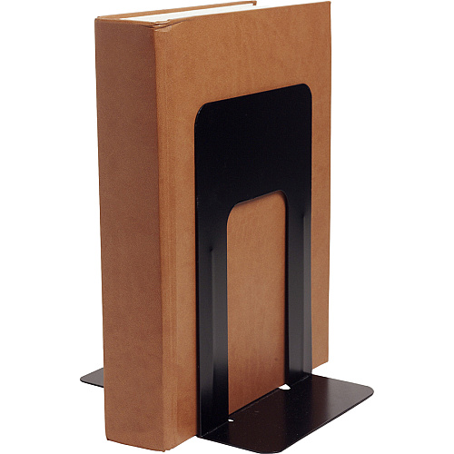 Business Source Heavy-gauge Steel Book Supports 8.50" Height x 9" Width x 6" Depth - Desktop - Non-skid Base, Scratch Resistant, Stain Resistant - Black - Steel - 2/Pair - 6 / Box (BSN42551BX)