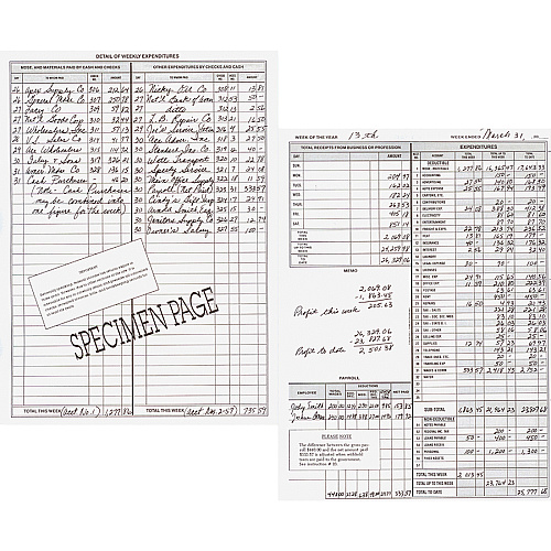 Dome Bookkeeping Record Book 128 Sheet(s) - Wire Bound - 8.75" x 11.25" Sheet Size - Brown Cover - Recycled - 3 / Bundle (600BD)