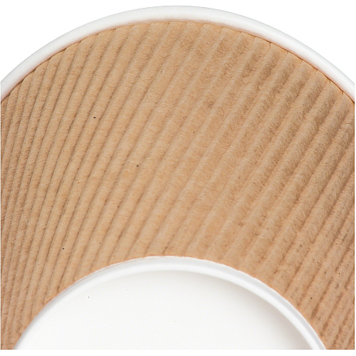 Genuine Joe 8 oz Rippled Hot Cups 8 fl oz - Brown - Hot Drink, Beverage - 25/Pack - 5 / Bundle (GJO11255BD)