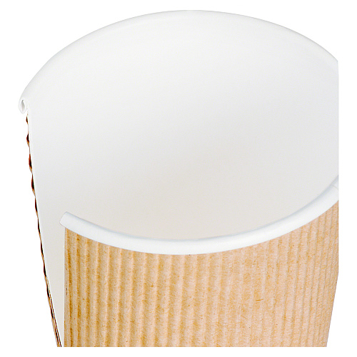 Genuine Joe 8 oz Rippled Hot Cups 8 fl oz - Brown - Hot Drink, Beverage - 25/Pack - 5 / Bundle (GJO11255BD)