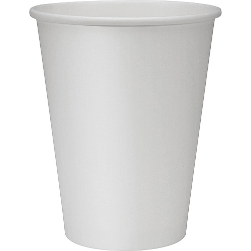 Genuine Joe 12 oz Disposable Hot Cups 12 fl oz - White - Polyurethane - Hot Drink, Beverage - 50/Pack - 5 / Bundle (GJO19047BD)