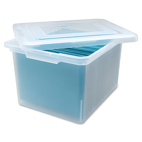 Lorell Stacking File Boxes External Dimensions: 14.2" Width x 18" Depth x 10.8" Height - Media Size Supported: Letter, Legal - Interlocking Closure - Stackable - Plastic - Clear - For File - 2 / Bundle (LLR68925BD)