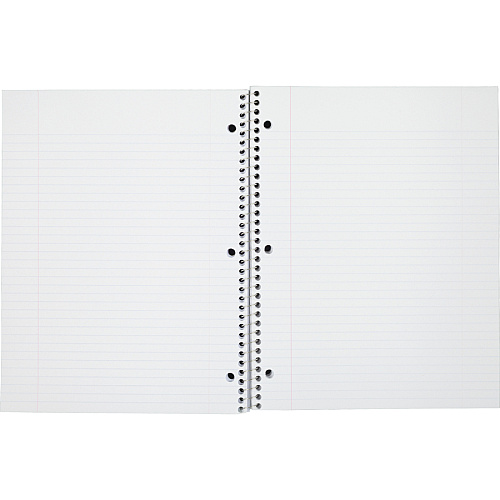 Mead One-subject Spiral Notebook 100 Sheets - Spiral - College Ruled Front Ruling - 8" x 10 1/2" Sheet Size x 8" Width x 10.5" Length - White Paper - Back Board - 12 / Bundle (06622BD)