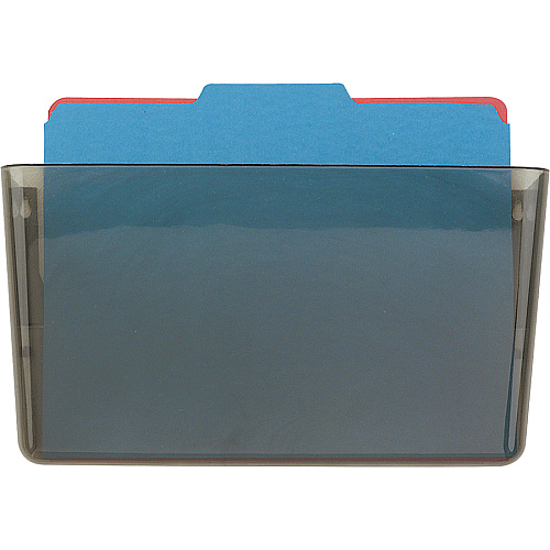 Officemate Mountable Wall File 7" Height x 13" Width x 4.12" Depth - Smoke - Plastic - 4 / Carton (21431CT)