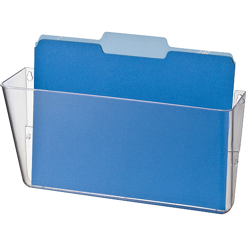 Officemate Mountable Wall File 7" Height x 13" Width x 4.12" Depth - Clear - Plastic - 4 / Carton (21434CT)