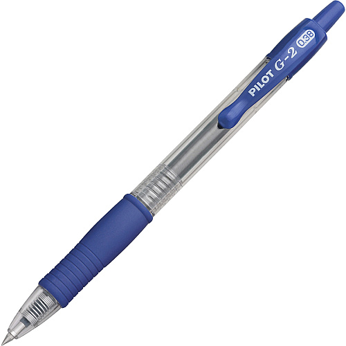 Pilot G2 Premium Gel Roller Retractable Pens 0.38 mm Ultra Fine Pen Point - Refillable - Retractable - Blue Ink - Gel-based - Clear Barrel - 1 Dozen/Box - 2 / Bundle (31278BD)