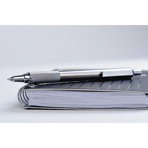 Zebra Pen STEEL 7 Series F-701 Retractable Ballpoint Pen 0.7 mm Pen Point - Refillable - Retractable - Black Ink - Stainless Steel Barrel - 6 / Box (29411BX)
