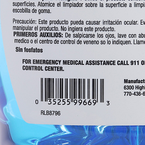 Genuine Joe Ammoniated Glass Cleaner For Hard Surface - Ready-To-Use - 32 fl oz (1 quart) - Recommended For: Grease Remover - Lint-free, Heavy Duty, Easy to Use - Blue - 1 Each (GJO99669)