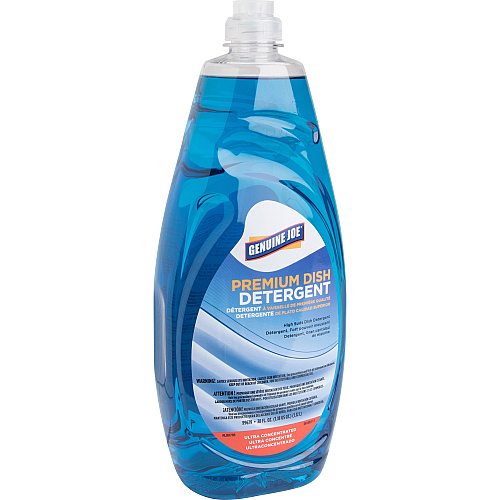 Genuine Joe® Liquid Dish Detergent, Blue, 38-oz. Bottle ( For Dish - Concentrate - 38 fl oz (1.2 quart) - Recommended For: Grease Remover - Film-free - Blue - 1 Each GJO99679)