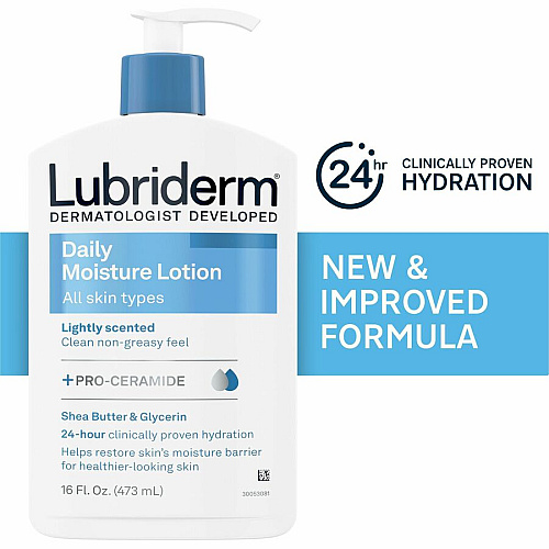 Lubriderm Daily Moisture Lotion Lotion - 16 fl oz - For Dry Skin - Applicable on Body - Body, Face, Skin - Moisturising, Lightweight, Absorbs Quickly, Paraben-free, Phthalates-free, Dye-free - 1 Each (48305)