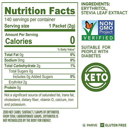 Splenda Naturals Stevia Sweetener Stevia Flavor - Natural Sweetener - 140/Box (00232)