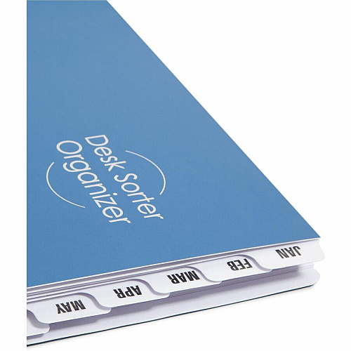 Smead Letter Recycled Organizer Folder 8 1/2" x 11" - 12 Divider(s) - Blue - 35% Recycled - 1 Each (89286)