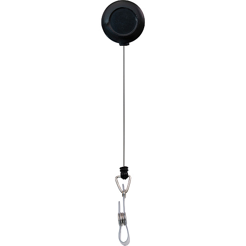 Advantus Snap Clip Retractable ID Reel Black - Sturdy - 25 / Pack (75666)