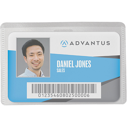 Advantus DIY Magnetic Name Badge Kit Horizontal - 3.8" Width x 2.5" Depth - Plastic - White, Clear - Magnetic - 20 / Pack (97033)