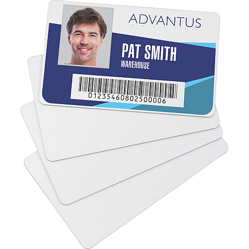 Advantus Blank PVC ID Cards Printable - 2.13" x 3.38" Length - White - Polyvinyl Chloride (PVC) - 100 Pack (97034)