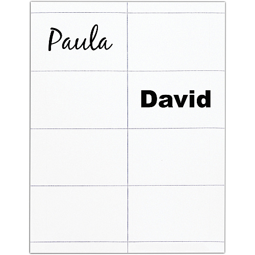 Advantus Adhesive Name Badges 2 21/64" Height x 3 3/8" Width - Removable Adhesive - Rectangle - Laser, Inkjet - White - 200 / Box (97059)