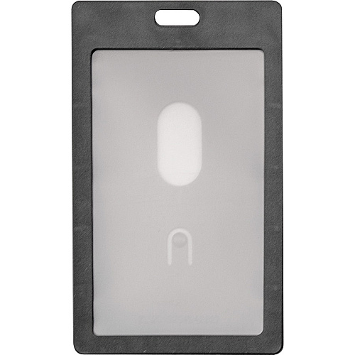 Advantus Vertical Rigid ID Badge Holder Support 2" x 3.25" Media - Vertical - Plastic - Black - 6 / Pack (97068)