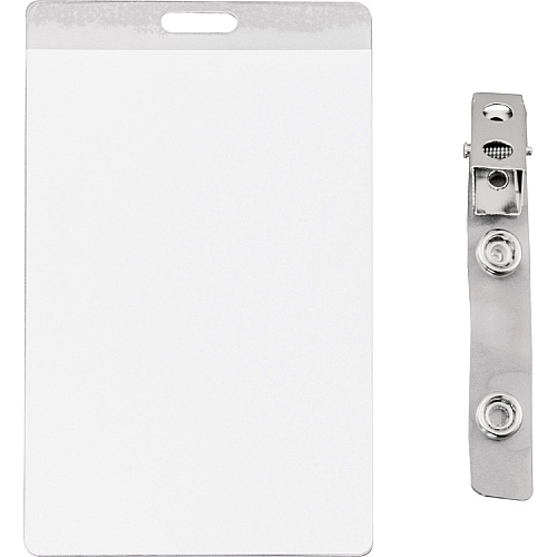 Advantus Strap Clip Self-laminating Badge Holders Support 2.25" x 3.50" Media - Vertical - 4.3" Width x 2.6" Depth - Clear - 25 / Pack (97102)