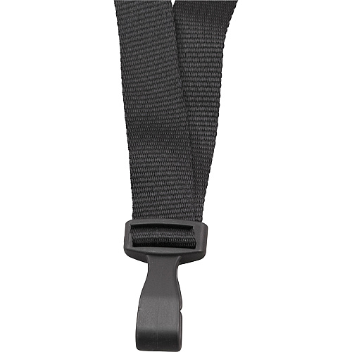 Advantus Plastic Hook Flat Breakaway Lanyard 36" Length - Black - Plastic - 12 / Pack (97131)