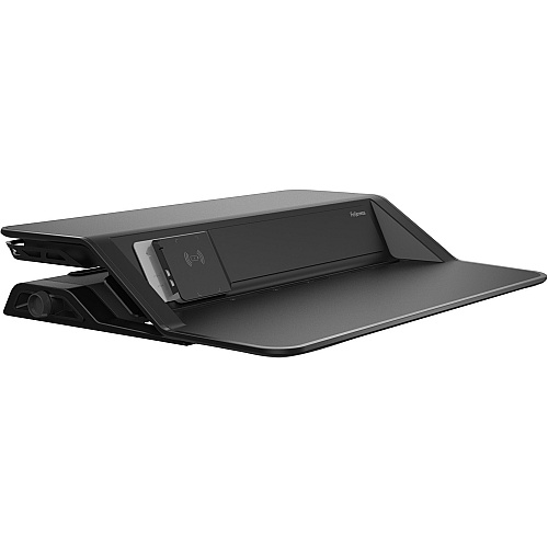 Fellowes Lotus&trade; DX Sit-Stand Workstation - Black 35 lb Load Capacity - 5.50" Height x 32.75" Width x 24.25" Depth - Black - Antimicrobial (8080301)
