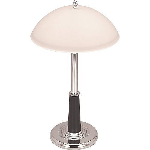 Lorell Glass Shaded Desk Lamp 24" Height x 7.8" Width - 2 x 10 W CFL Bulb - Chrome - Desk Mountable - Chrome - for Desk, Table (LLR99956)