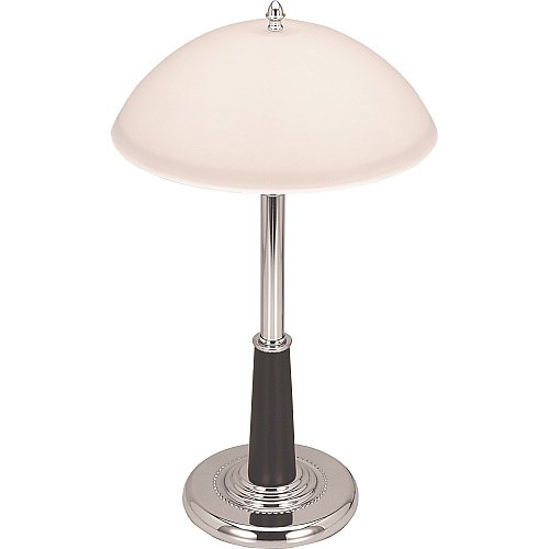 Lorell Glass Shaded Desk Lamp 24" Height x 7.8" Width - 2 x 10 W CFL Bulb - Chrome - Desk Mountable - Chrome - for Desk, Table (LLR99956)