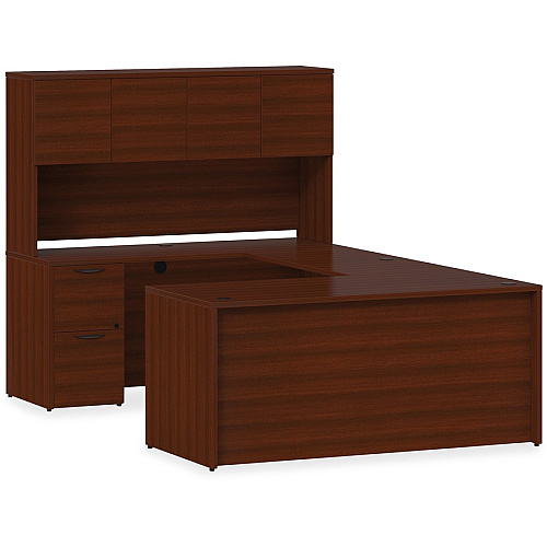 Lorell Prominence 2.0 Bridge 29" Height x 48" Width x 24" Depth, x 1" Thickness Top - Band Edge - Material: Particleboard - Finish: Laminate (LLRPB2448MY)